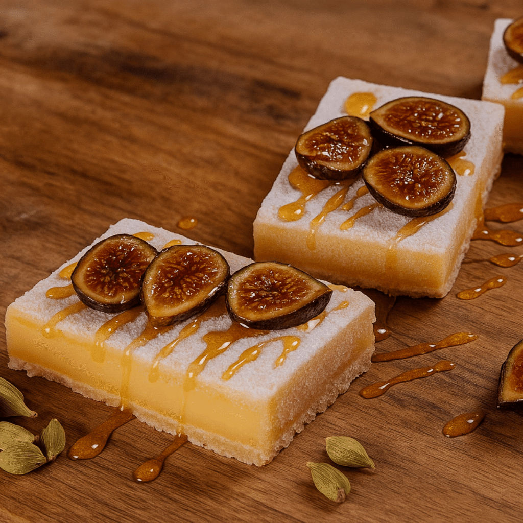 Honey and fig featuring our Luscious Lemon Squares.