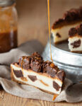 View Caramel Brownie Bite Cheesecake Slice