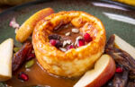 View Basque Cheesecake Fruit Garnished Plating