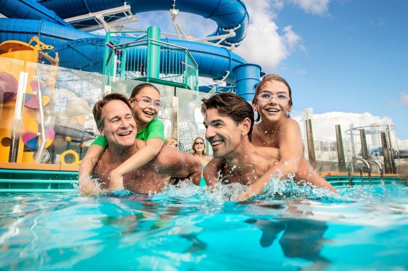 Norwegian Encore family pool scene