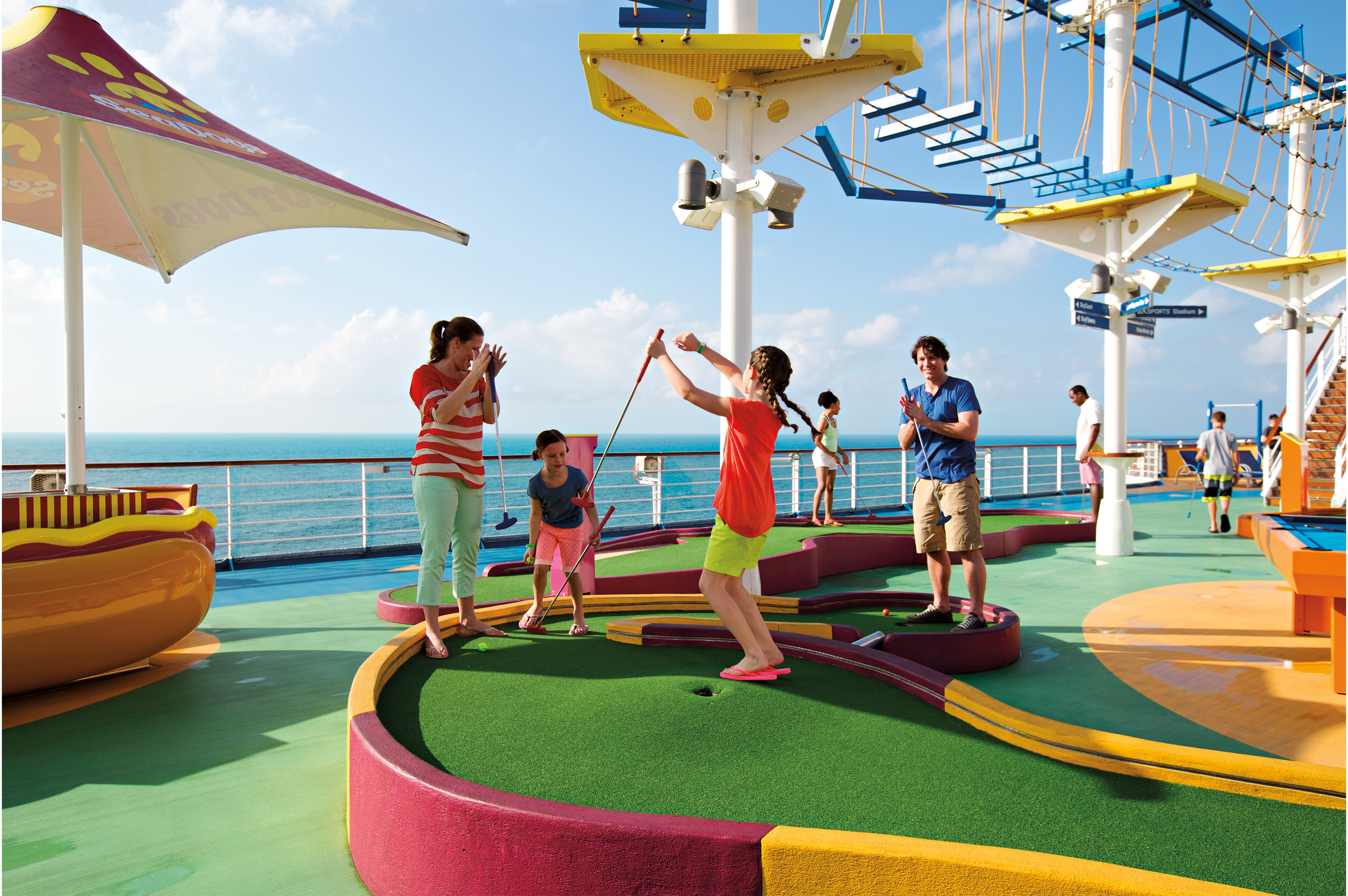 Carnival Breeze upper deck atmosphere