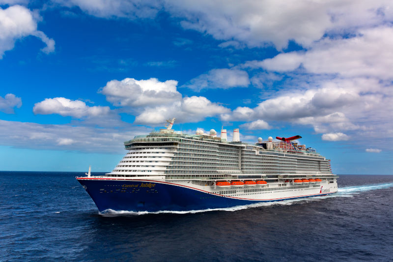 Carnival Jubilee exterior at sea