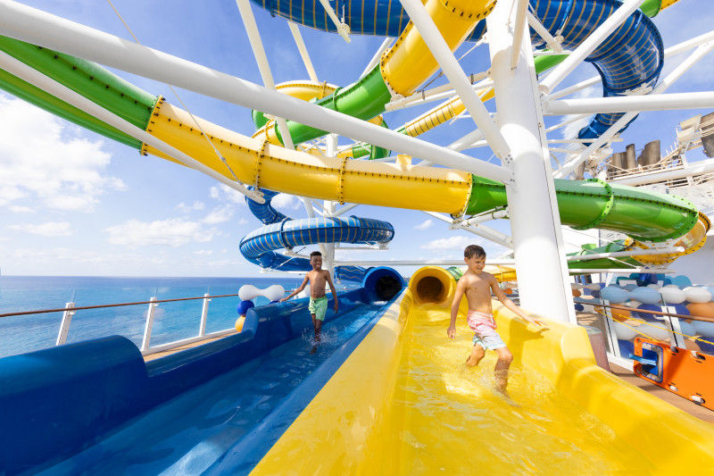 Royal Caribbean waterslide attraction