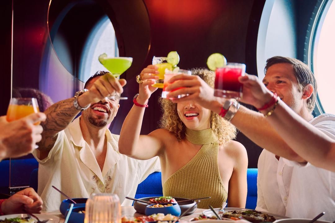 Virgin Voyages Pink Agave dining experience