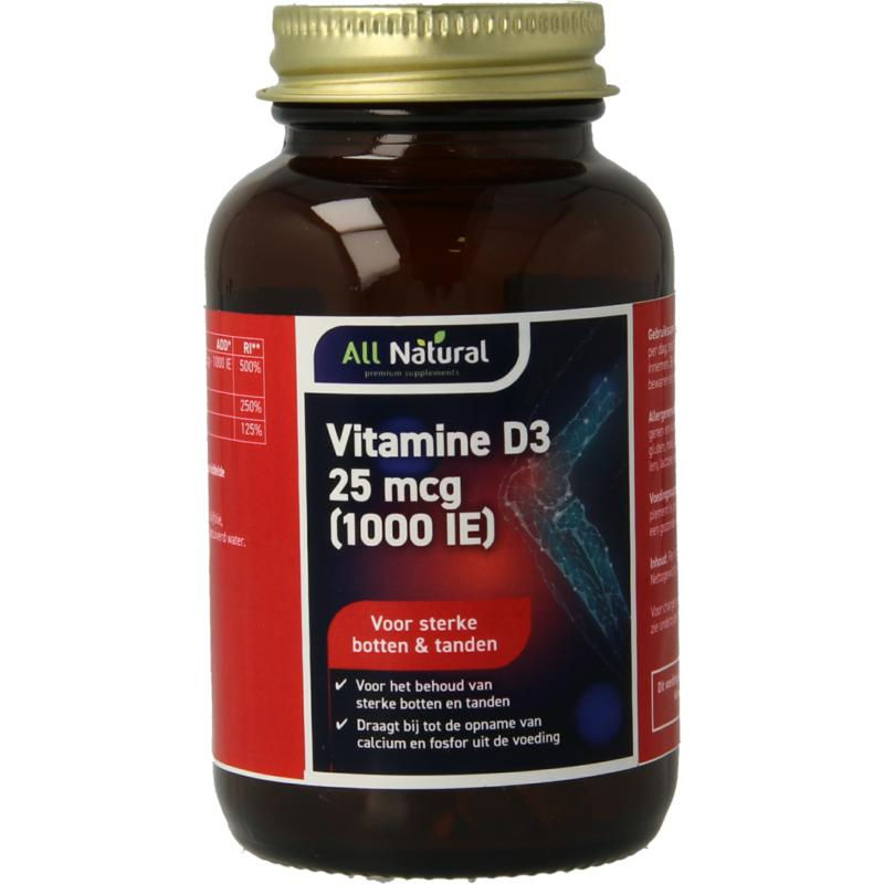 All Natural Vitamine D3 25mcg