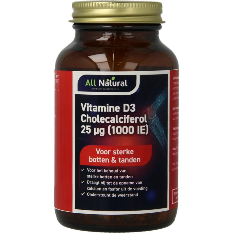 All Natural Vitamine D3 25mcg