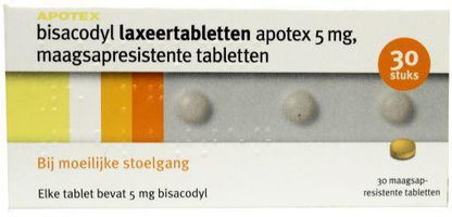 Apotex Bisacodyl 5mg