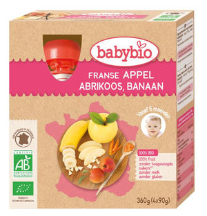 Appel abrikoos banaan 90 gram bio
