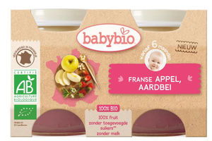 Dessert appel aardbei 130 gram bio