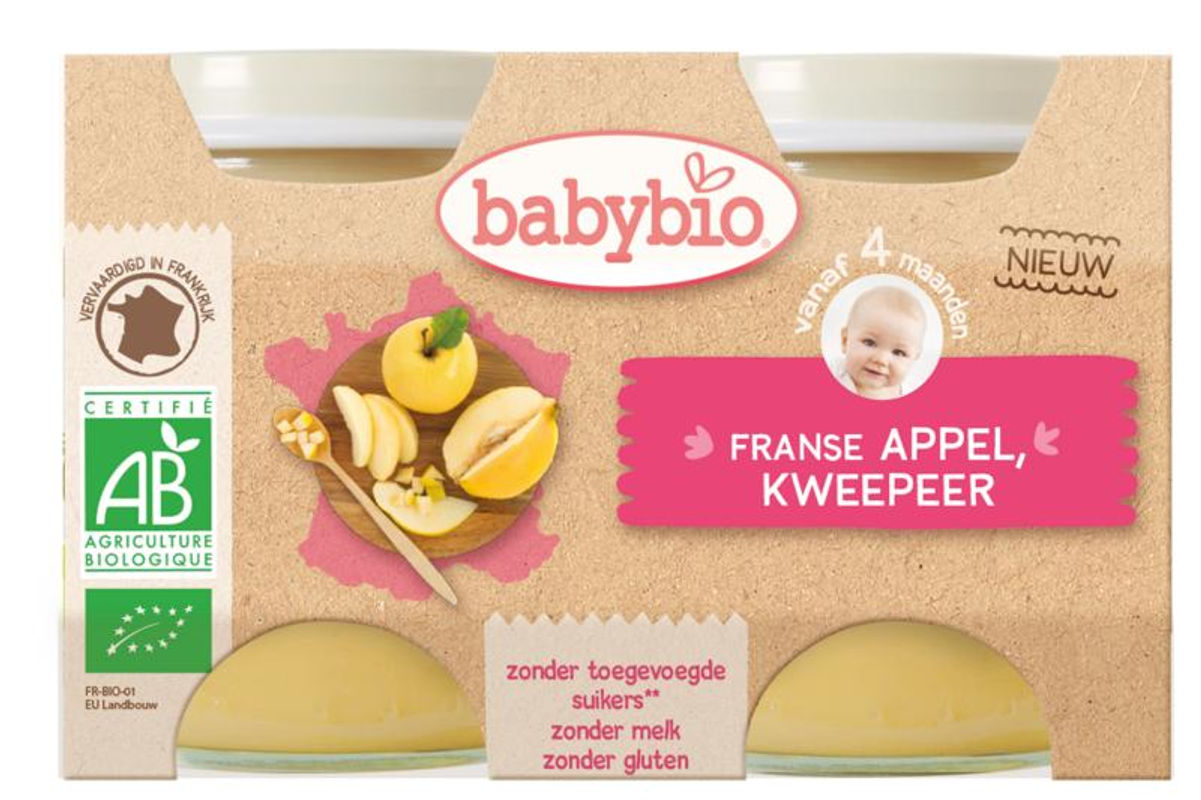 Babybio Dessert appel peer 130 gram bio