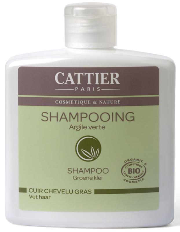 Cattier Shampoo vet haar groene klei