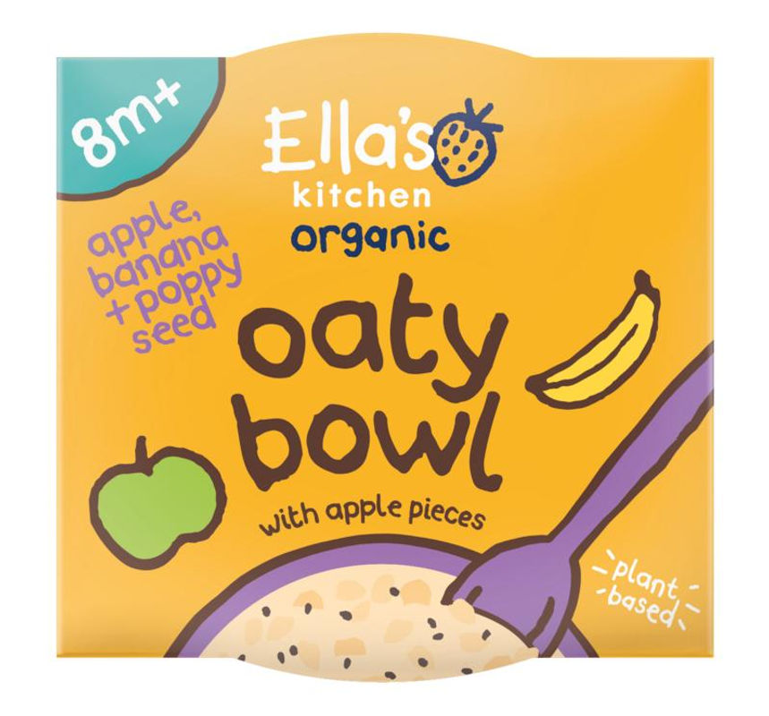 Ella's Kitchen Oatybowl apple banana poppy seeds 8+ maanden bio