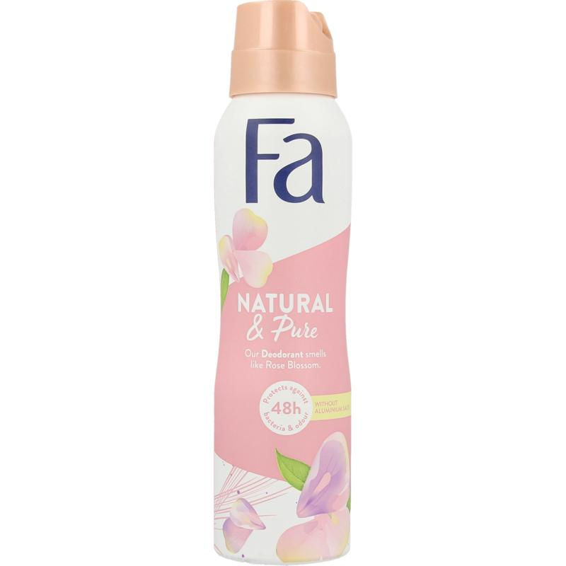 FA Deodorant spray natural & pure rose blossom