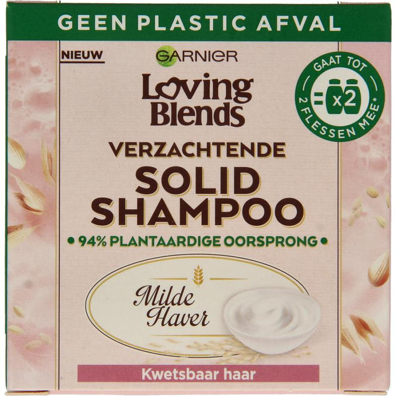 Garnier Loving blends solid shampoo milde haver