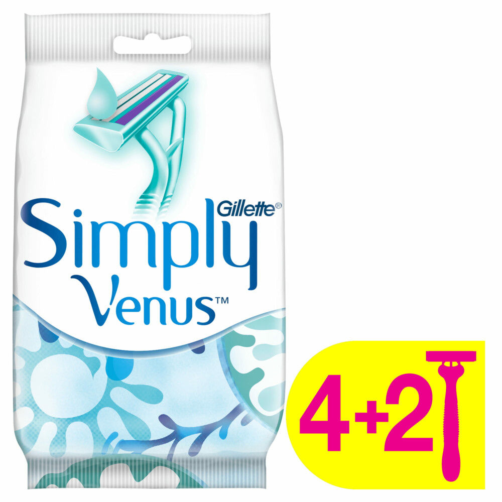 Venus wegwerpmesjes 4 + 2