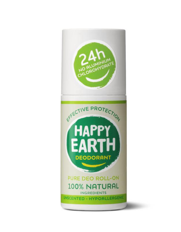 Happy Earth Pure deodorant roll-on unscented