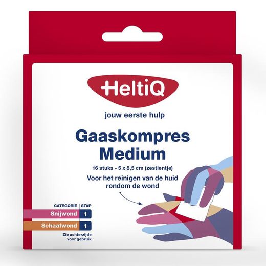 Heltiq Gaaskompres 8.5 x 5 cm zestientje