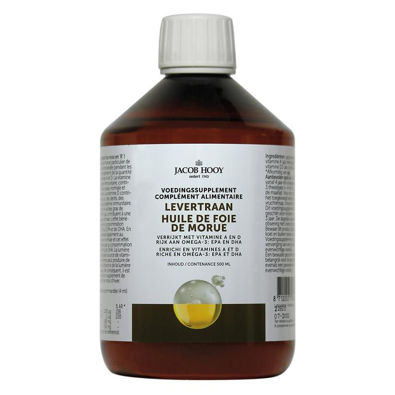 Jacob Hooy Levertraan/visolie vitamine A & D