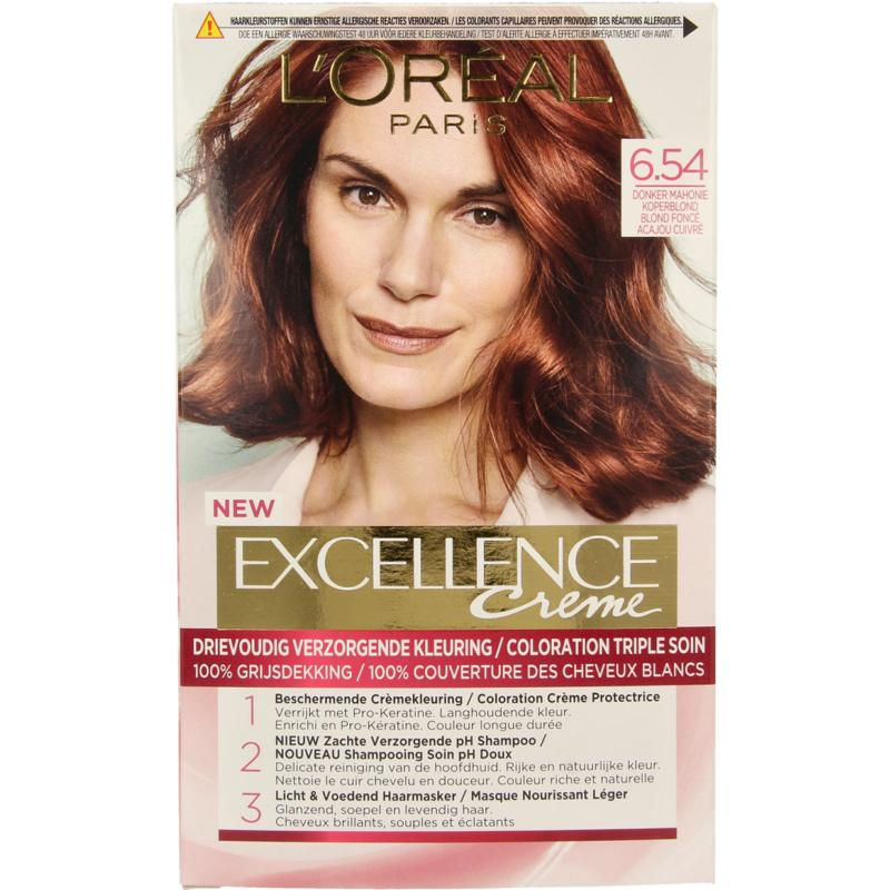Loreal Excellence 6.54 donker mahonie koperblond