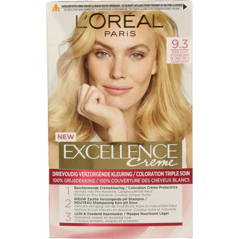 Loreal Excellence 9.3 zeer licht goublond