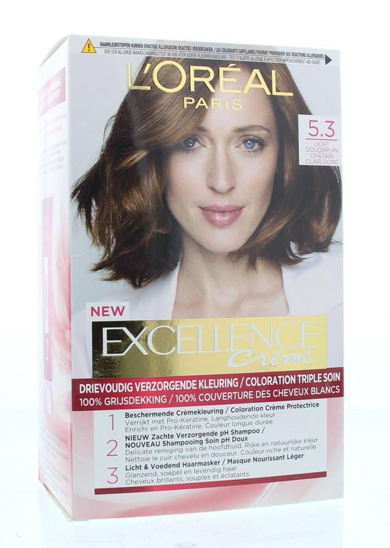 Loreal Excellence creme 5.3 licht goudbruin