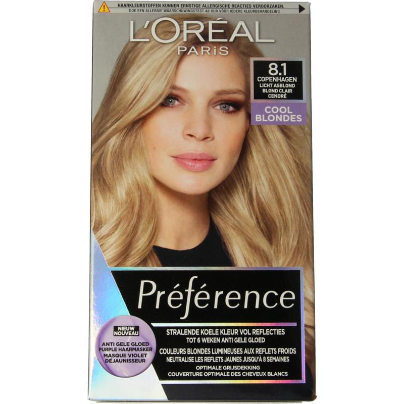 Loreal Preference 8.1 copenhagen licht asblond