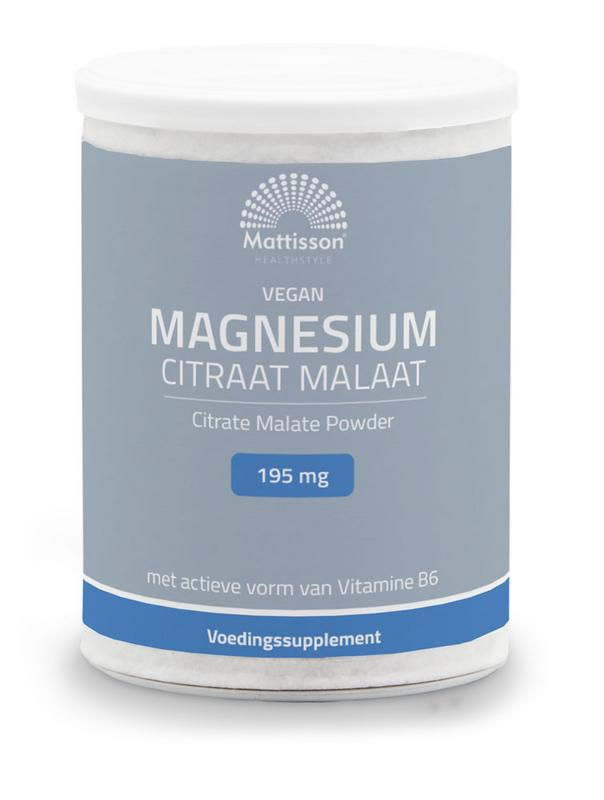 Mattisson Magnesium citraat malaat met actieve vorm vit. b6