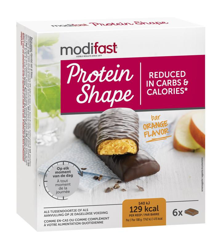 Modifast Control reep pure chocolade/sinaasappel 6 x 31 gra