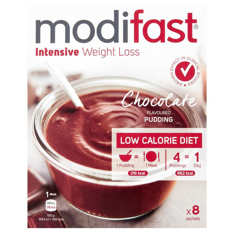 Modifast Intensive pudding chocolade 8 zakjes