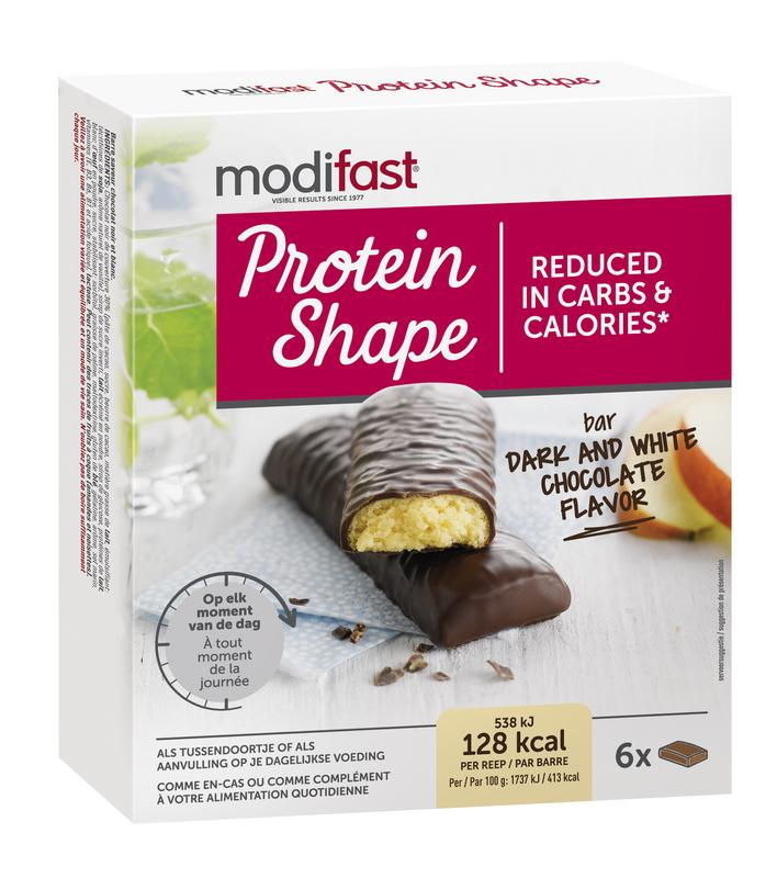 Modifast Protein Shape pure & witte chocolade 6 x 31 gram
