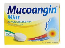 Mucoangin Mint suikervrij 20 mg