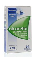 Nicorette Kauwgom 2 mg menthol mint