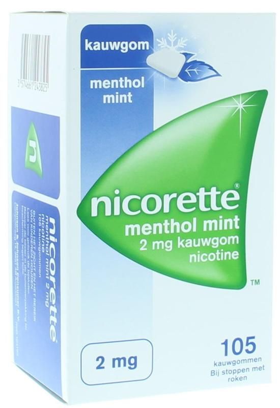 Nicorette Kauwgom 2 mg menthol mint