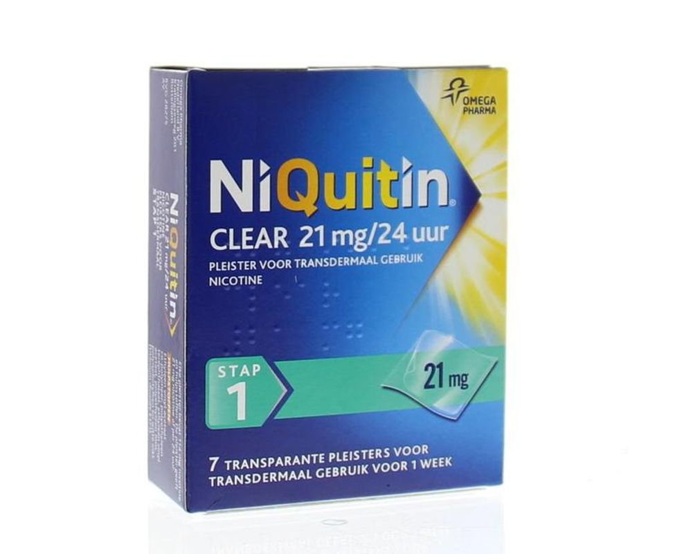 Niquitin Clear Nicotinepleisters 21 mg Stap 1