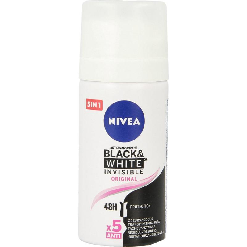 Nivea Deodorant spray black & white invisible mini