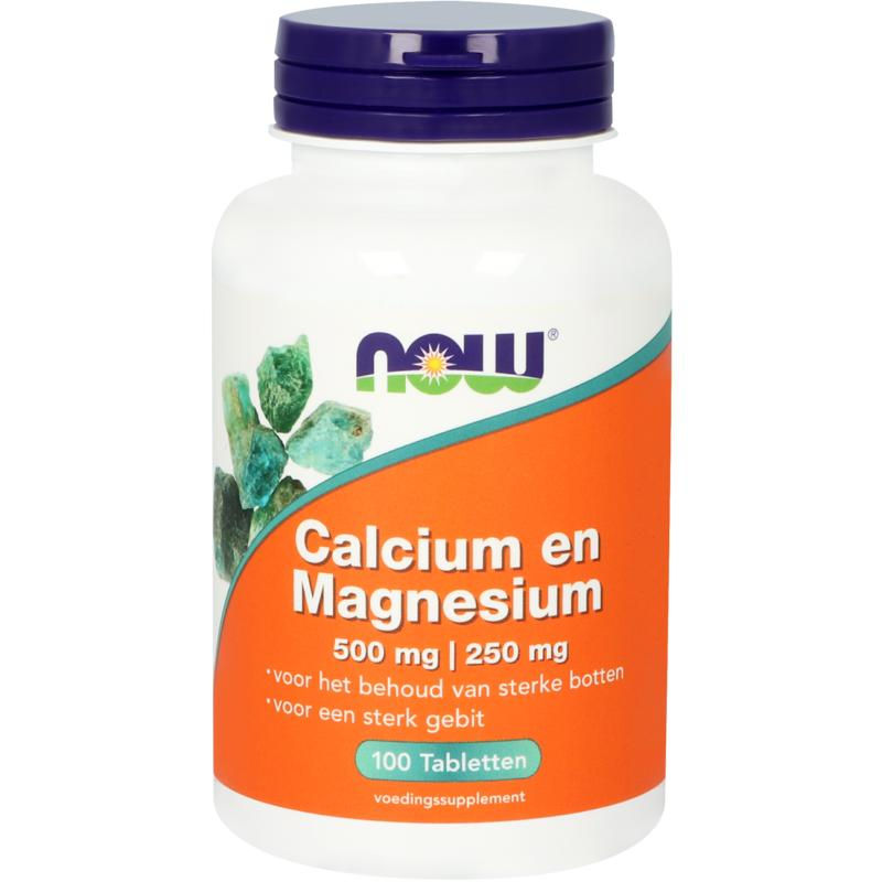 NOW Calcium 500 mg en magnesium 250 mg