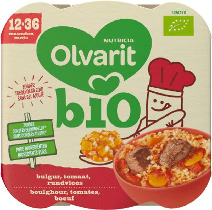 Olvarit Bulgur tomaat rundvlees 12M210 bio