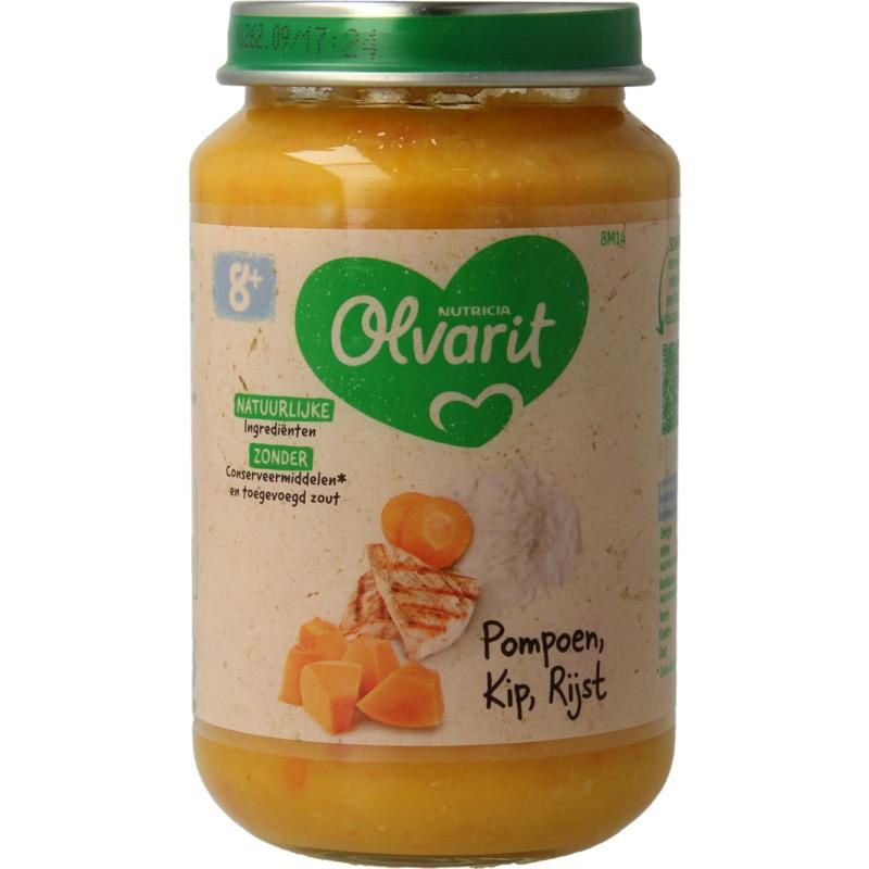Olvarit Pompoen kip rijst 8M14