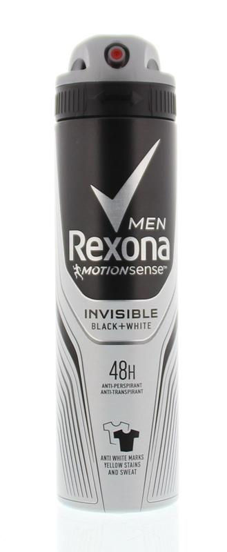 Rexona Deodorant spray men invisible black & white