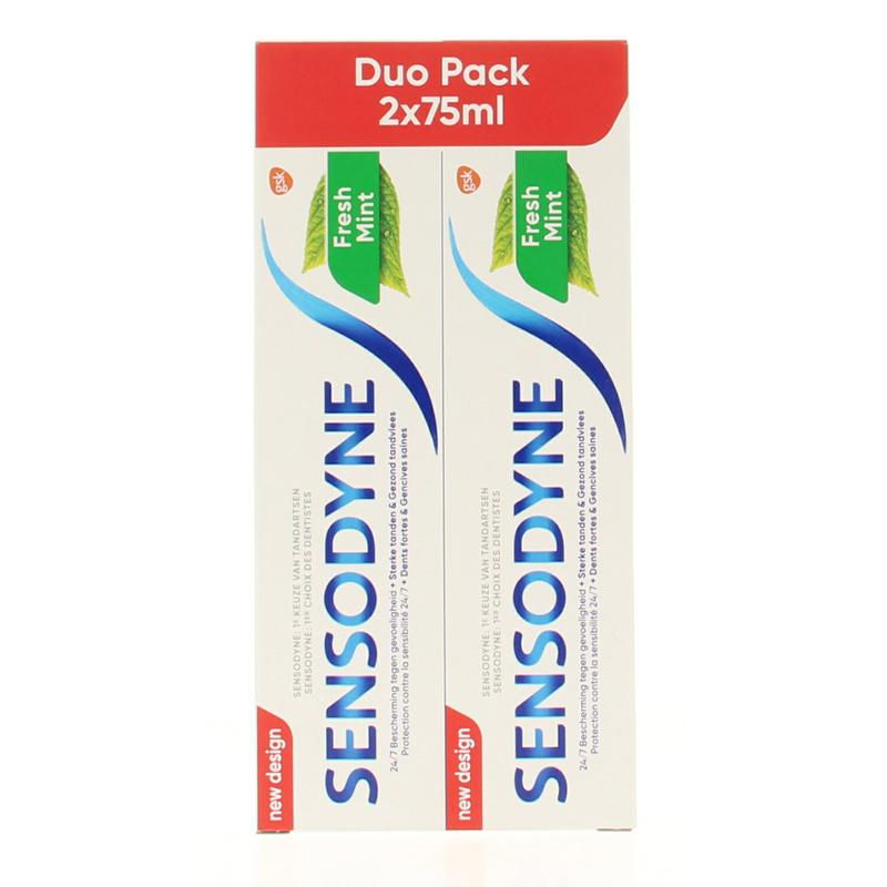 Sensodyne Tandpasta fresh mint 2 x 75 ml
