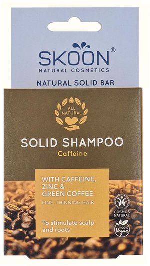 Solid shampoo cafeine