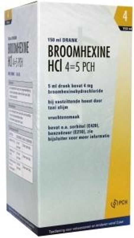 Teva Broomhexine HCL 4mg/ml = 0.8 mg