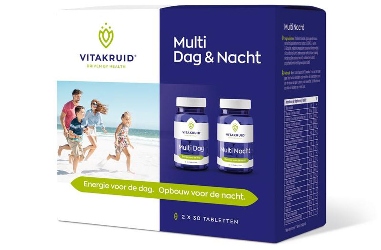 Vitakruid Multi dag & nacht 2 x 30 tabletten