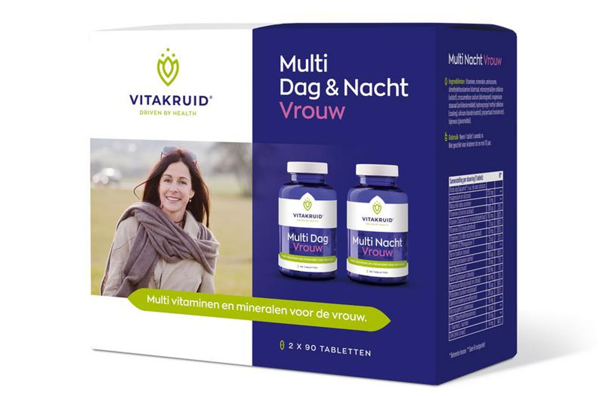 Vitakruid Multi dag & nacht vrouw 2 x 90 tabletten