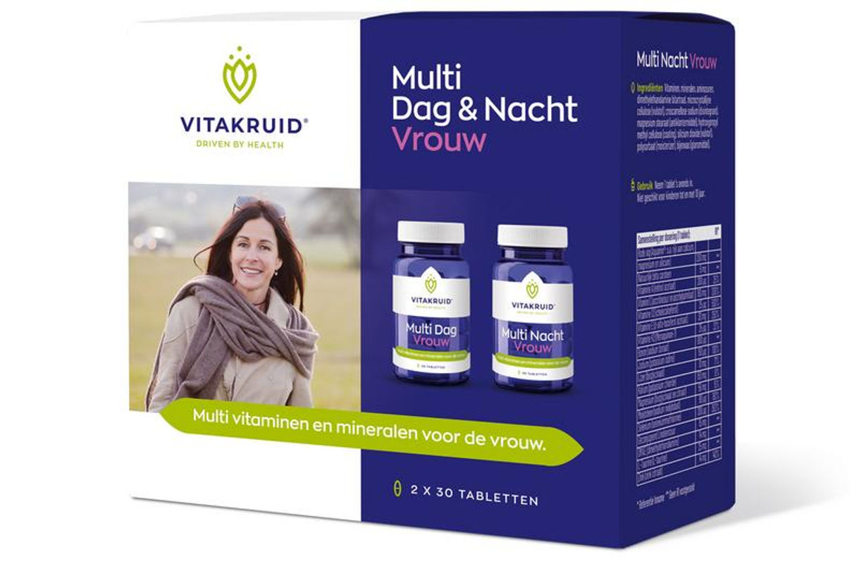 Vitakruid Multi dag & nacht vrouw 2x30 tabletten