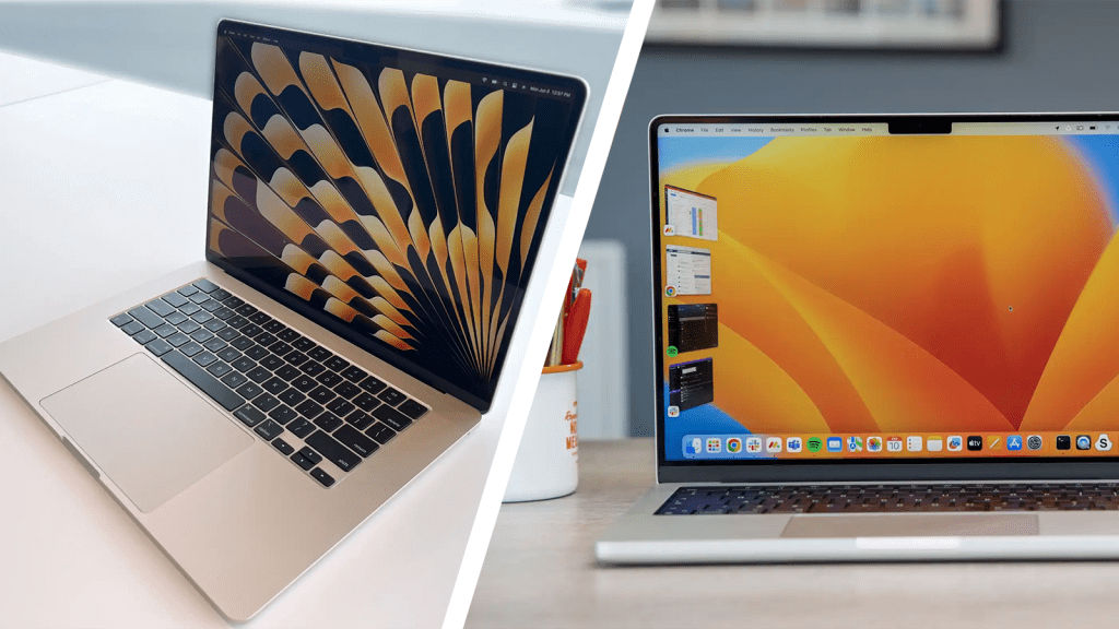 comparativa macbook air 15 macbook pro 14 2