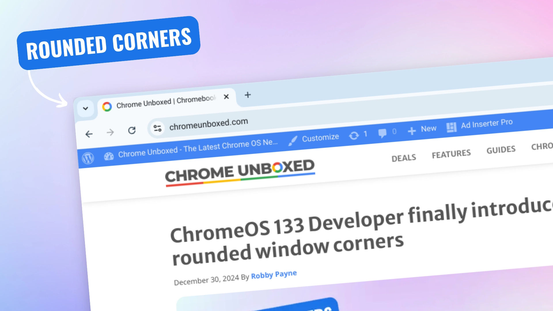 ChromeOS 133 Developer finally introduces rounded window corners 1 ChromeOS133RoundedCorners