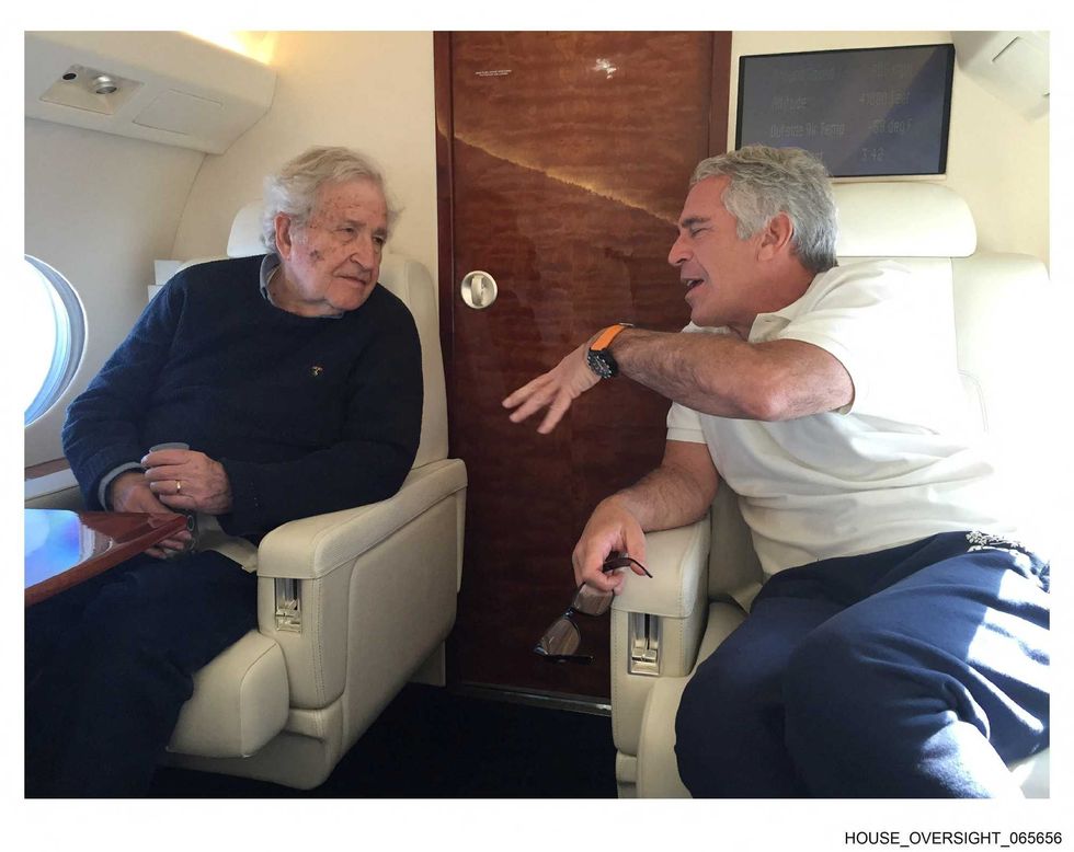 'Absolutely chilling': Social media erupts over new trove of Epstein photos 1 philosopher noam chomsky and jeffrey epstein appear in this undated handout photo from the estate of the late financier and conv