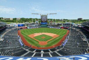general view kauffman stadium prior 1046814786