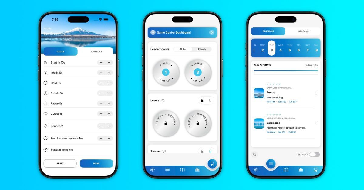 Indie App Spotlight: ‘Yogi Breath’ is a guided breathing app that progresses with you 1 Yogi Breath